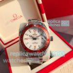  Replica Omega Seamaster Planet Ocean 600m Orange Ceramic Bezel White Face Watch 